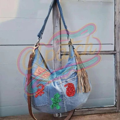 12pcs Christmas glitter dress patch for bag-cloth - Clpatch