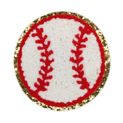 Baseball Mama Iron On Patches 15Pcs Red