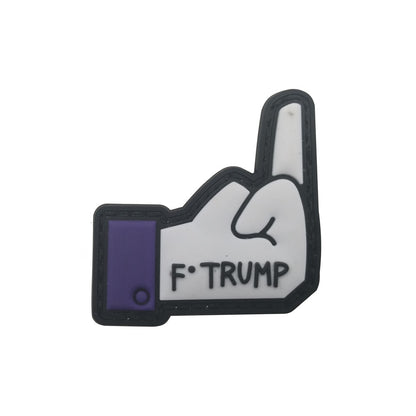 3D keyboard hand PVC gelatinous armband zombie middle finger Velcro morale patch