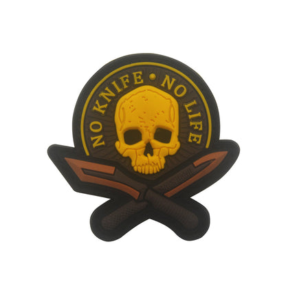 3D keyboard hand PVC gelatinous armband zombie middle finger Velcro morale patch