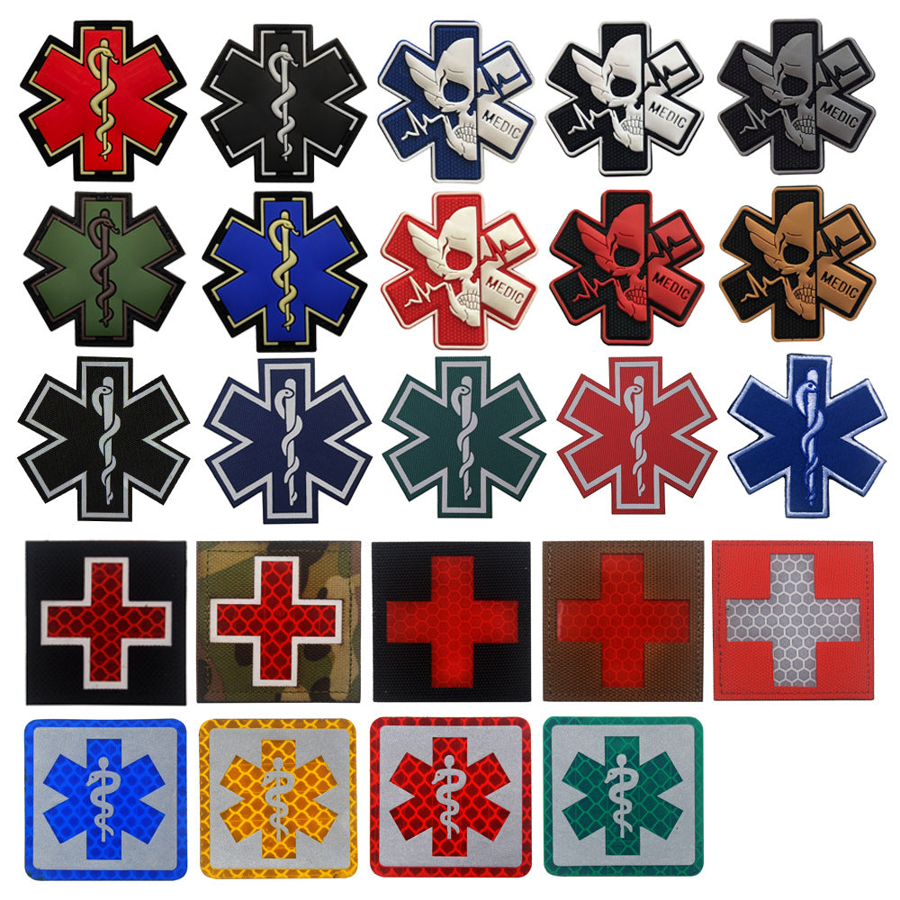 International Rescue Medical First Aid Red Cross Badge Rescue Snake Em ...