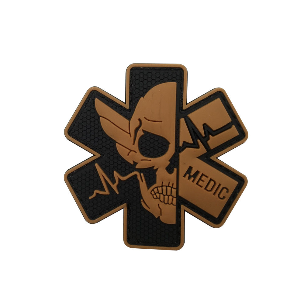 International Rescue Medical First Aid Red Cross Badge Rescue Snake Embroidery PVC Arm Velcro Morale Badge