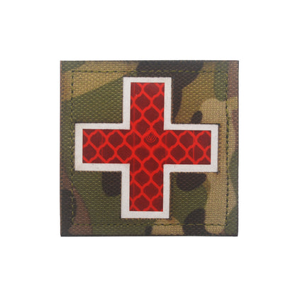 International Rescue Medical First Aid Red Cross Badge Rescue Snake Embroidery PVC Arm Velcro Morale Badge