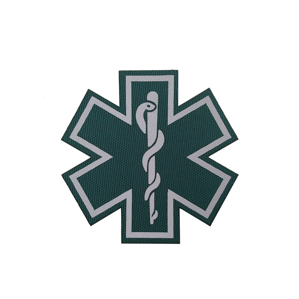 International Rescue Medical First Aid Red Cross Badge Rescue Snake Embroidery PVC Arm Velcro Morale Badge