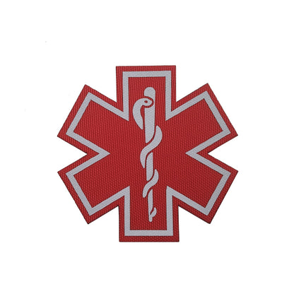 International Rescue Medical First Aid Red Cross Badge Rescue Snake Embroidery PVC Arm Velcro Morale Badge