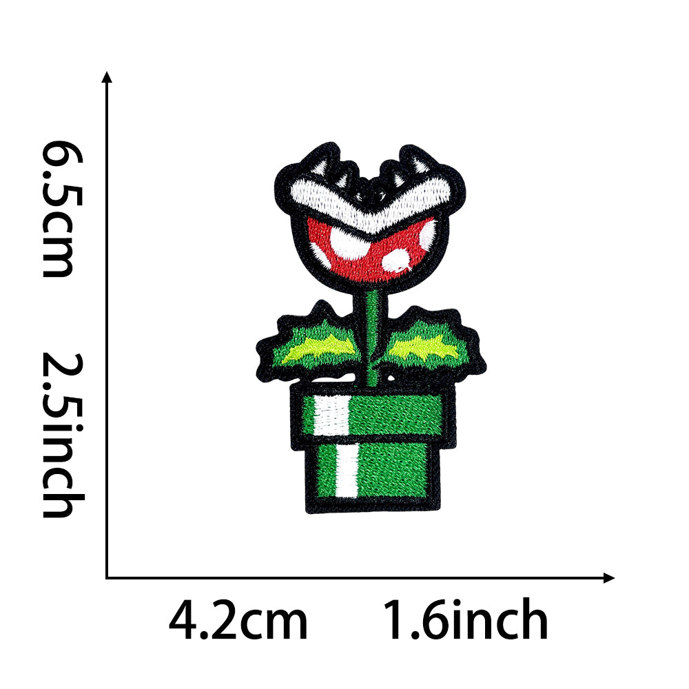 Super Mario Iron On Embroidery Patches 25Pcs, Cute Game Character Appliques, Cartoon Mario Luigi Kirby Bowser Mushroom Coin Star Badges for Clothing, Backpacks, Jackets & Hats, DIY Craft Decor