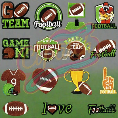 15 pcsSuper bowl football adhesive embroidery patches - Clpatch