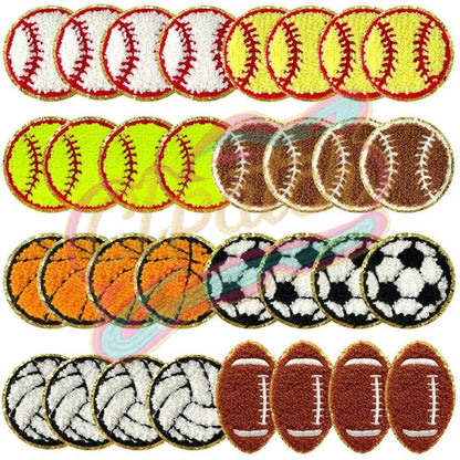 16 pcs Basketball,Football，Baseball, Soccer embroidered iron on patch for Clothing Jeans Hat Backpacks Repair - Clpatch