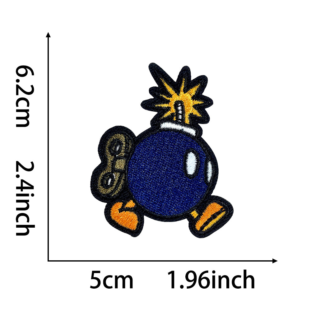 Super Mario Iron On Embroidery Patches 25Pcs, Cute Game Character Appliques, Cartoon Mario Luigi Kirby Bowser Mushroom Coin Star Badges for Clothing, Backpacks, Jackets & Hats, DIY Craft Decor