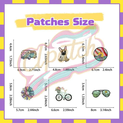 18 pcs California summer travel embroidery patch - Clpatch