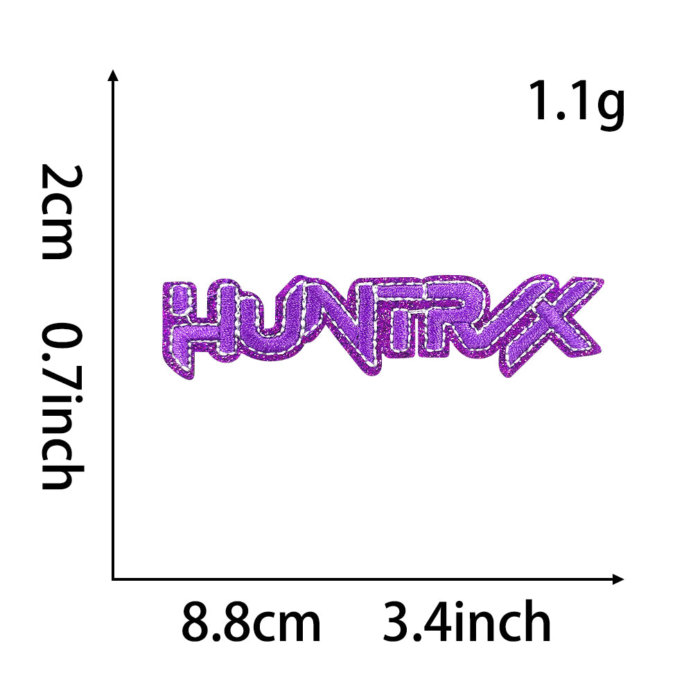 Anime Witch Hunt Girls Embroidery Patch, Dark Gothic Magic Letter Iron On Patches, Aesthetic Cartoon DIY Decorative Sticker for Clothes Backpack Bag