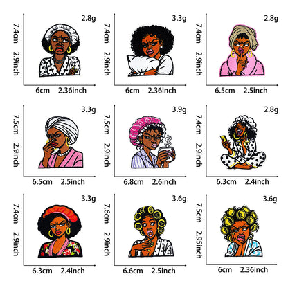 Black Women Iron On Embroidery Patches 12Pcs, Afro Girl Slogan Appliques, Embroidered Badges with That Girl, Black AF for Clothing, Backpacks, Jackets & Phone Cases, DIY Craft Decor