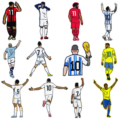 Soccer Star Patches 12 Pcs