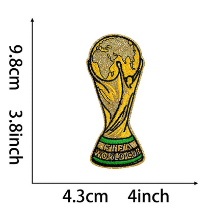 Soccer Patches 15 Pcs, Game Day Chenille Patches Iron On , Embroidered Appliques Sports Patches for Clothes, Backpacks, Hats, Jerseys & Jeans, Sport Party DIY Accessories