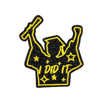 12Pcs Graduation Embroidered Iron-On Patches
