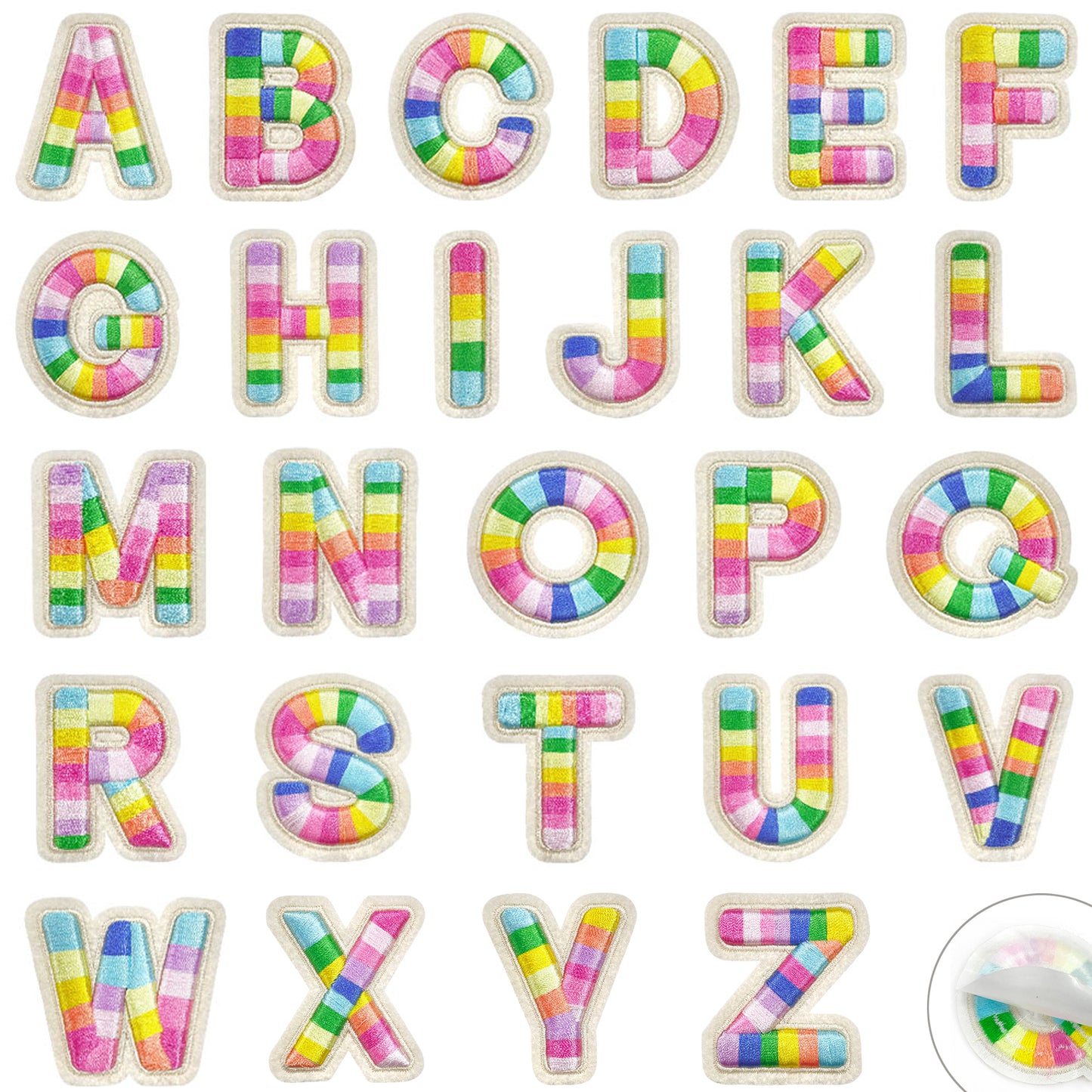 26Pcs Self Adhesive Letter Patches