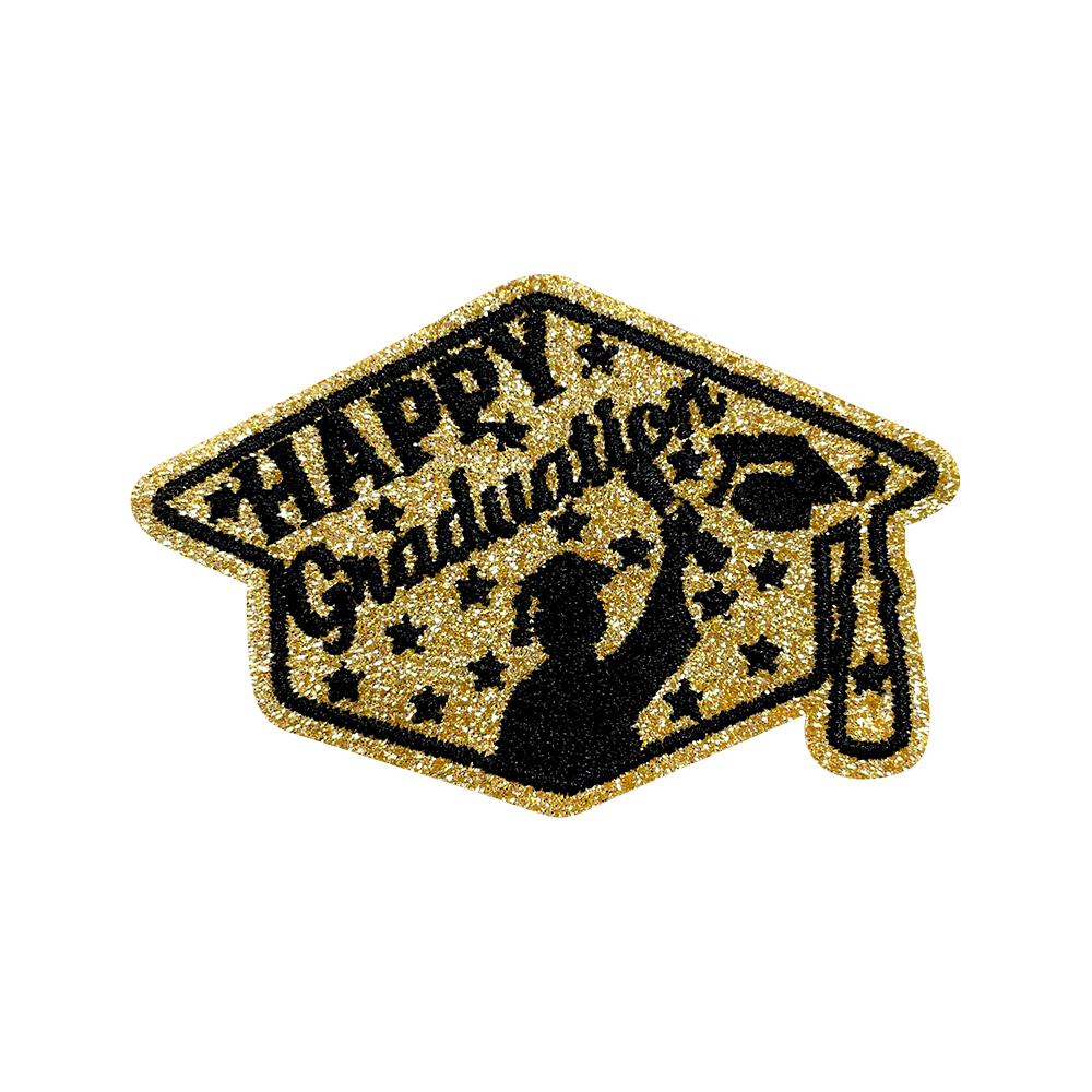 12Pcs Graduation Embroidered Iron-On Patches