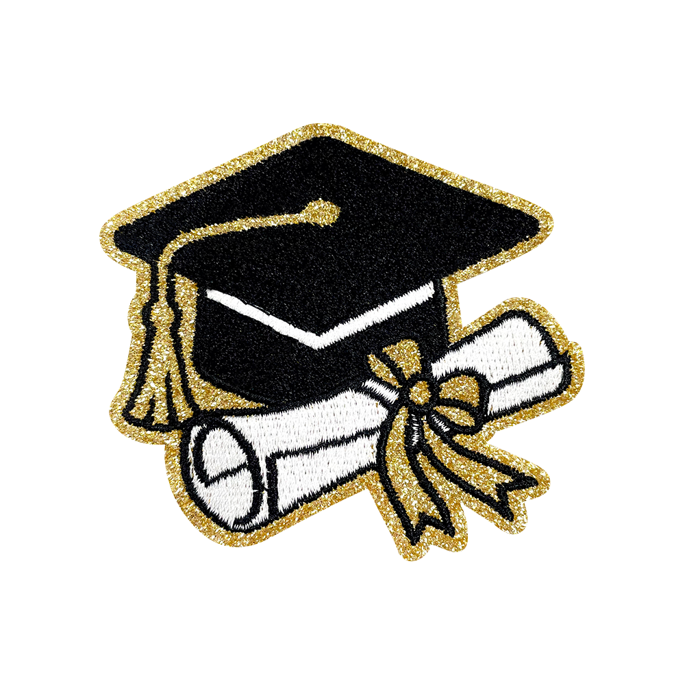 12Pcs Graduation Embroidered Iron-On Patches