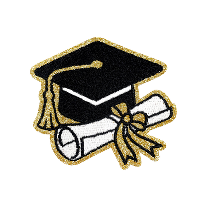 12Pcs Graduation Embroidered Iron-On Patches