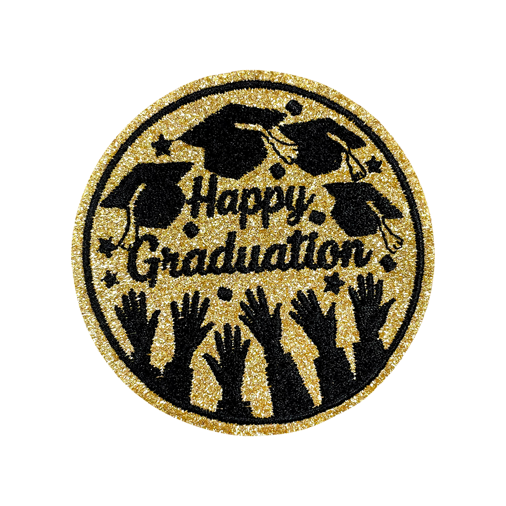 12Pcs Graduation Embroidered Iron-On Patches