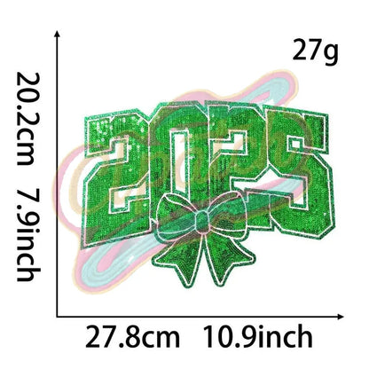 2025 New Year sequins embroidery patch - Clpatch