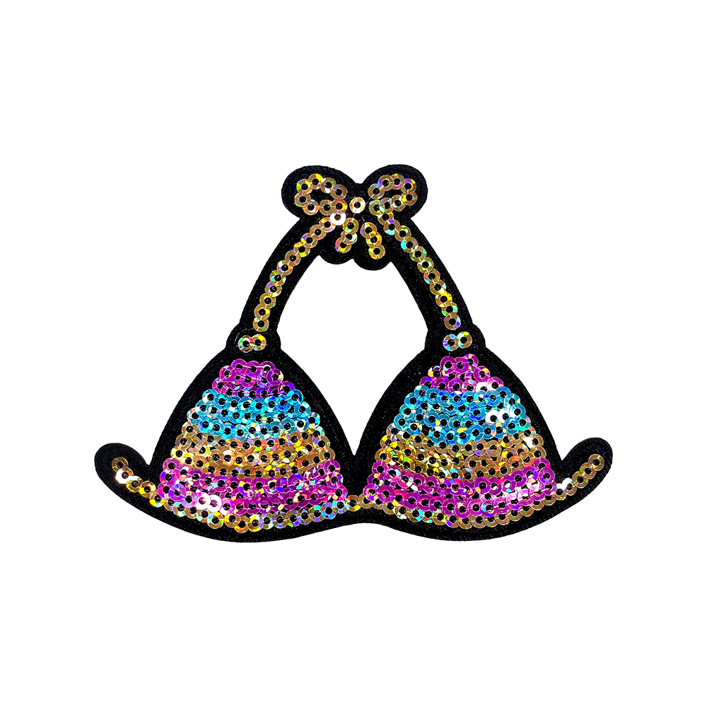 8Pcs Summer Sequin Embroidered Iron-On Patches