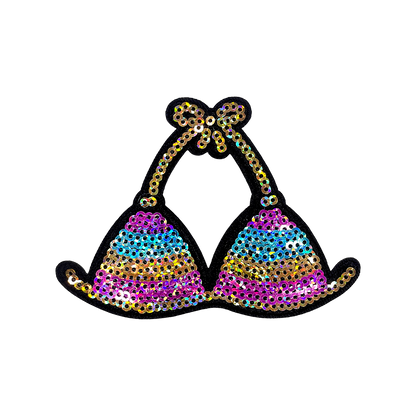 8Pcs Summer Sequin Embroidered Iron-On Patches