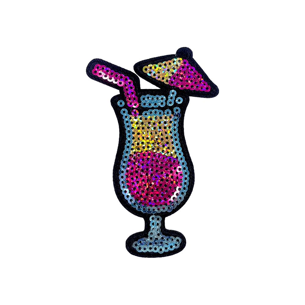 8Pcs Summer Sequin Embroidered Iron-On Patches