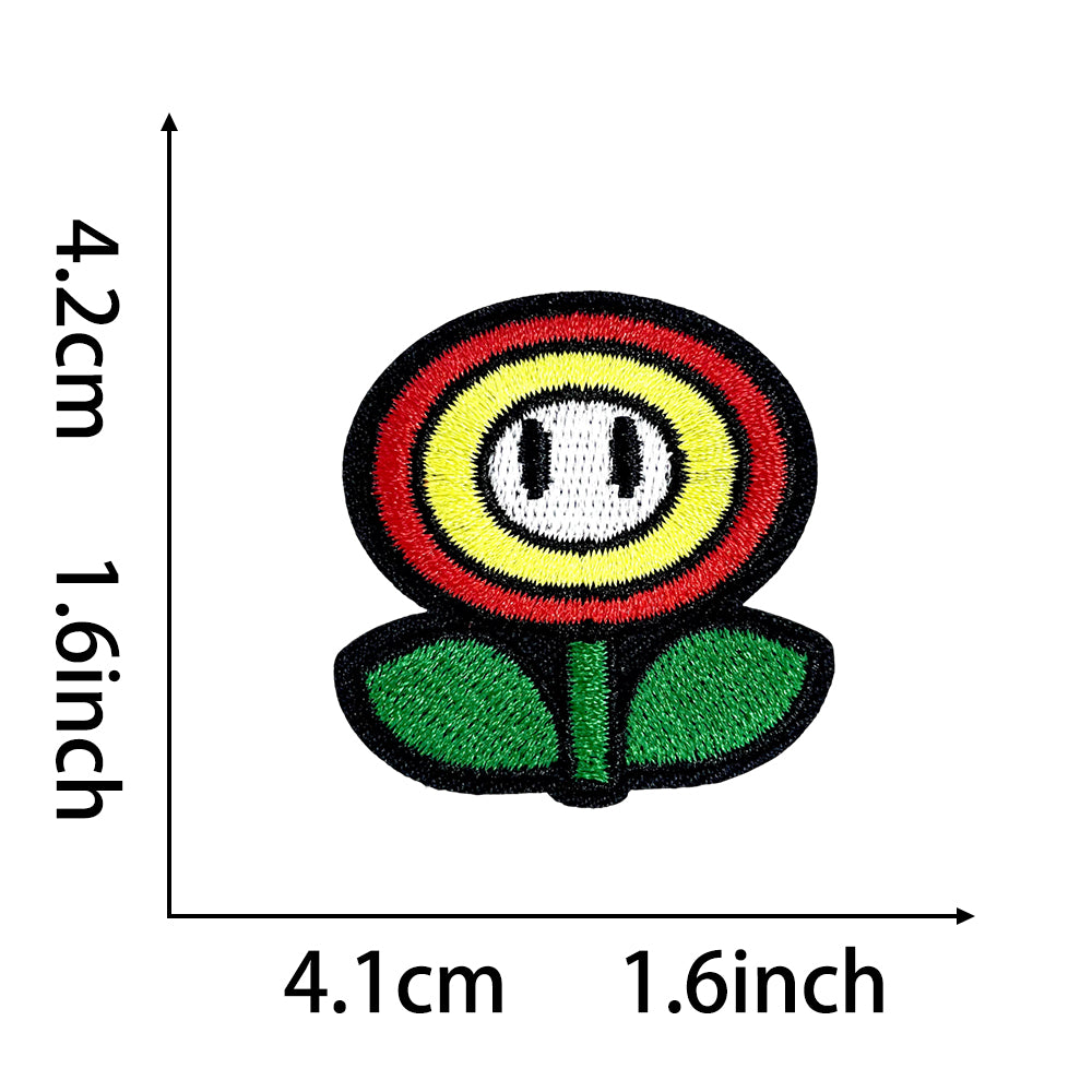 Super Mario Iron On Embroidery Patches 25Pcs, Cute Game Character Appliques, Cartoon Mario Luigi Kirby Bowser Mushroom Coin Star Badges for Clothing, Backpacks, Jackets & Hats, DIY Craft Decor