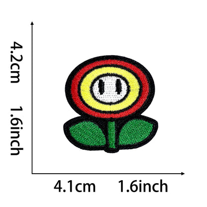 Super Mario Iron On Embroidery Patches 25Pcs, Cute Game Character Appliques, Cartoon Mario Luigi Kirby Bowser Mushroom Coin Star Badges for Clothing, Backpacks, Jackets & Hats, DIY Craft Decor