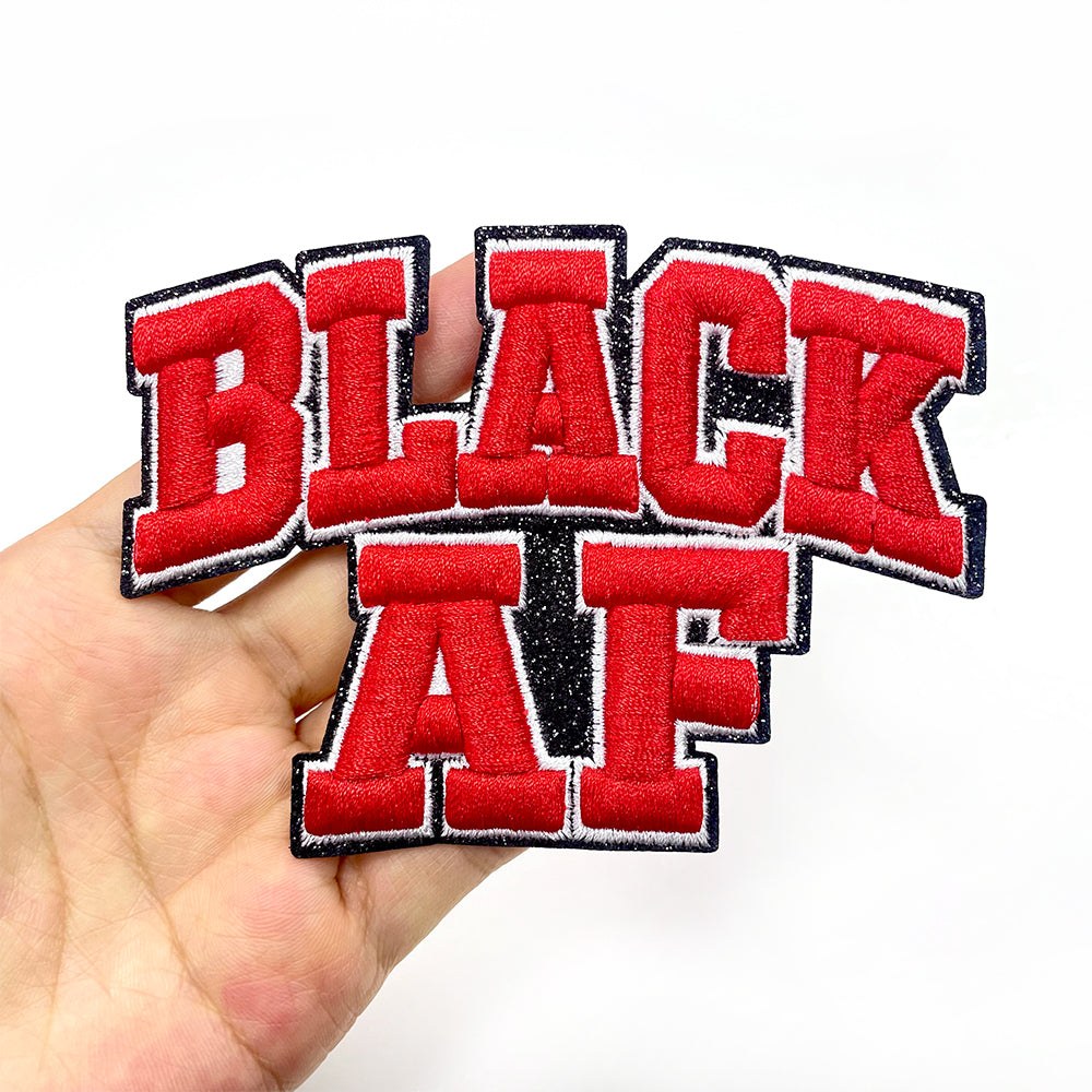 Black Women Iron On Embroidery Patches 12Pcs, Afro Girl Slogan Appliques, Embroidered Badges with That Girl, Black AF for Clothing, Backpacks, Jackets & Phone Cases, DIY Craft Decor