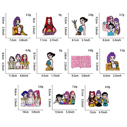 Anime Witch Hunt Girls Embroidery Patch, Dark Gothic Magic Letter Iron On Patches, Aesthetic Cartoon DIY Decorative Sticker for Clothes Backpack Bag
