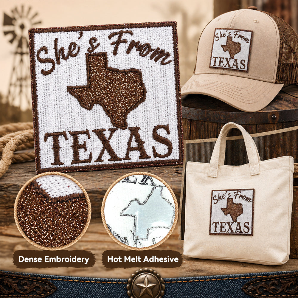 5Pcs Western Cowgirl Iron On Patches Set, Texas, Whiskey Girl, Rodeo Bow Embroidery Appliques, Country Sew On Patches for Jacket, Denim, Hats, Backpacks DIY Decor