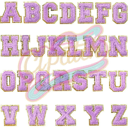 26 Alphabet Patches Letter Patches for DIY Supplies  A-Z Chenille letter embroidered iron on patches for clothes-Hat-Bag - Clpatch