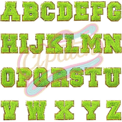 26 Alphabet Patches Letter Patches for DIY Supplies  A-Z Chenille letter embroidered iron on patches for clothes-Hat-Bag - Clpatch