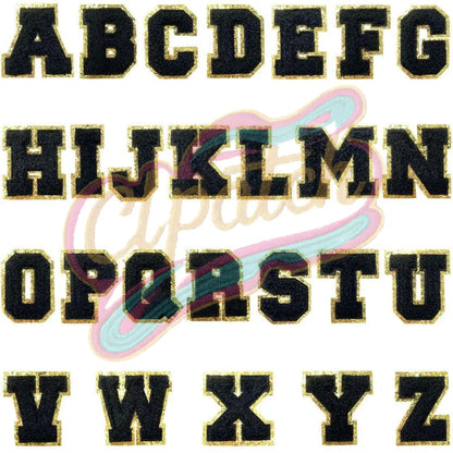 26 Alphabet Patches Letter Patches for DIY Supplies  A-Z Chenille letter embroidered iron on patches for clothes-Hat-Bag - Clpatch