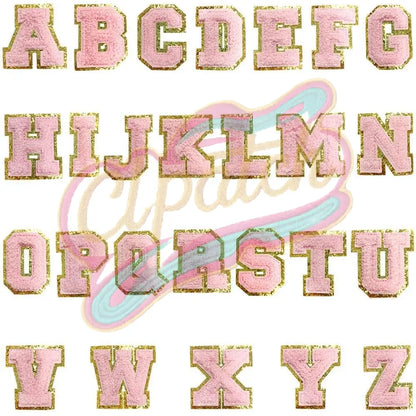 26 Alphabet Patches Letter Patches for DIY Supplies  A-Z Chenille letter embroidered iron on patches for clothes-Hat-Bag - Clpatch
