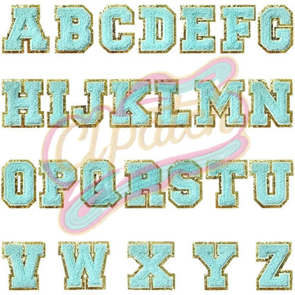 26 Alphabet Patches Letter Patches for DIY Supplies  A-Z Chenille letter embroidered iron on patches for clothes-Hat-Bag - Clpatch