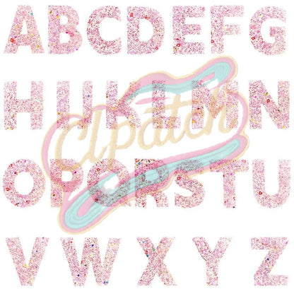26 Alphabet Patches Letter Patches for DIY Supplies A-Z Chenille letter embroidered iron on patches for clothes-Hat-Bag - Clpatch