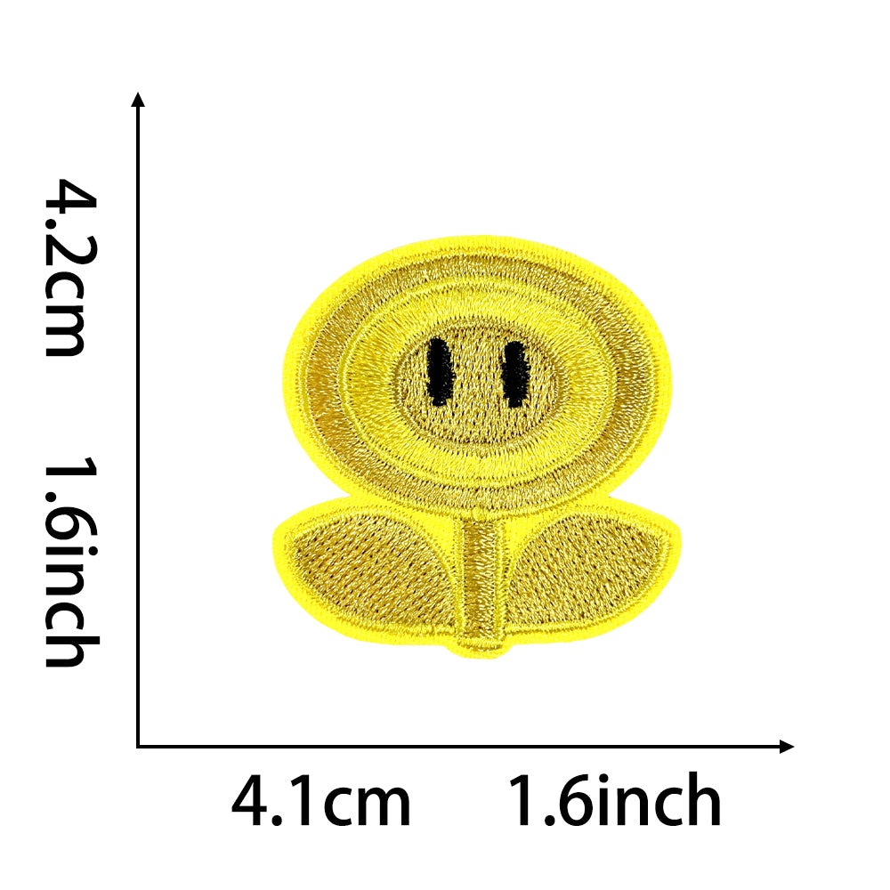 Super Mario Iron On Embroidery Patches 25Pcs, Cute Game Character Appliques, Cartoon Mario Luigi Kirby Bowser Mushroom Coin Star Badges for Clothing, Backpacks, Jackets & Hats, DIY Craft Decor