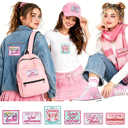 Patches Funny Words 10 Pcs Preppy Style Set