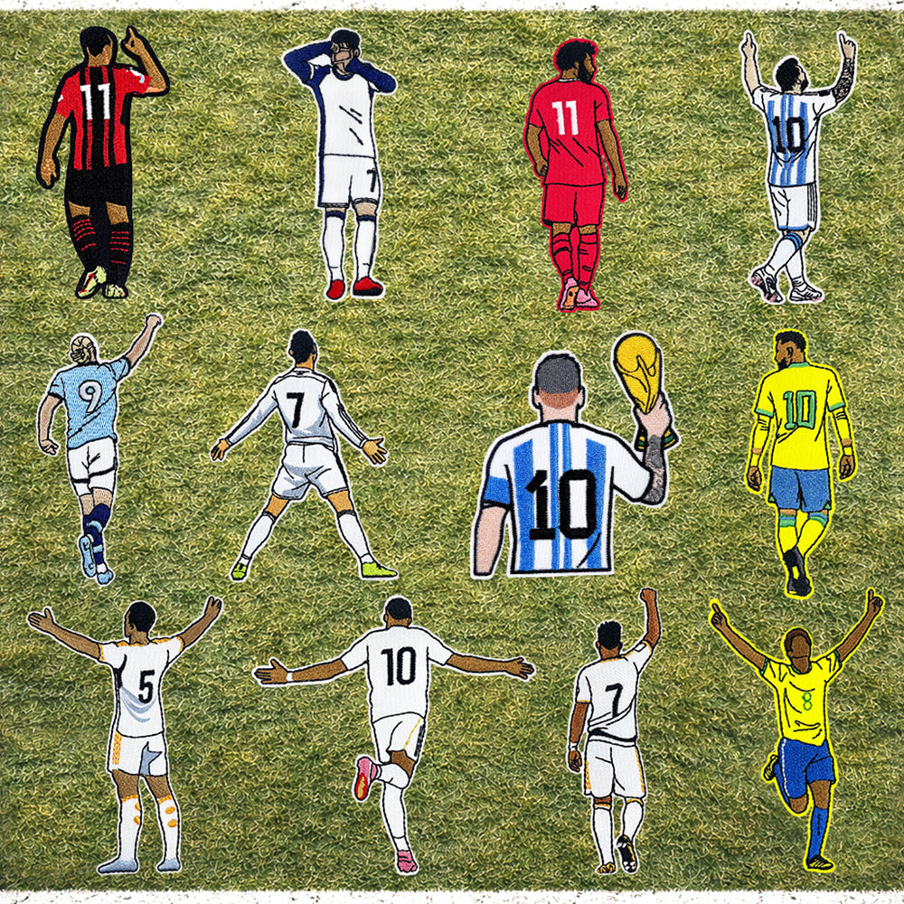 Soccer Star Patches 12 Pcs