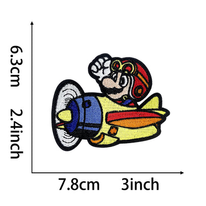 Super Mario Iron On Embroidery Patches 25Pcs, Cute Game Character Appliques, Cartoon Mario Luigi Kirby Bowser Mushroom Coin Star Badges for Clothing, Backpacks, Jackets & Hats, DIY Craft Decor