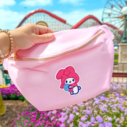Cute Sanrio Iron On Embroidery Patches 15Pcs, Kawaii My Melody Kuromi Cinnamoroll Pompompurin Pochacco Chenille Appliques, Cartoon Character Badges for Clothing Backpack Jackets Hats DIY Craft Decor