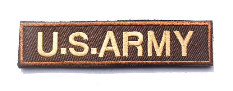 English strip U.S.ARMY embroidery Velcro, outdoor military fan backpack sticker patch embroidery morale stamp