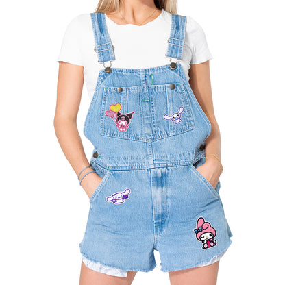 Cute Sanrio Iron On Embroidery Patches 15Pcs, Kawaii My Melody Kuromi Cinnamoroll Pompompurin Pochacco Chenille Appliques, Cartoon Character Badges for Clothing Backpack Jackets Hats DIY Craft Decor