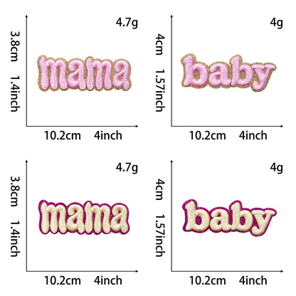 3D Puff Embroidered MAMA BABE Iron-On Patches – Mother’s Day Gift DIY