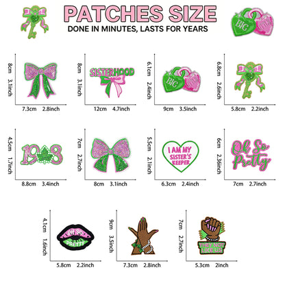 11Pcs Black Girl Sisterhood Iron-On Patches