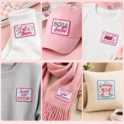 Patches Funny Words 10 Pcs Preppy Style Set