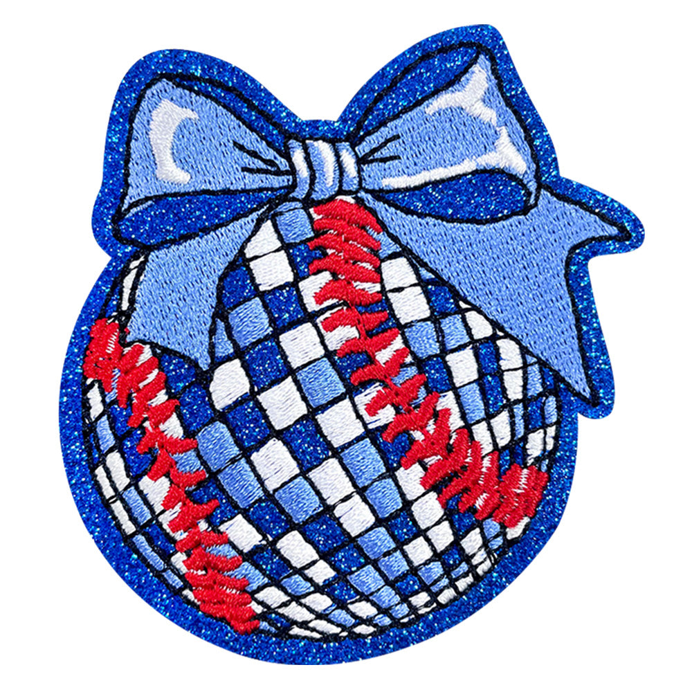 Baseball Iron On Patches Blu 15Pcs